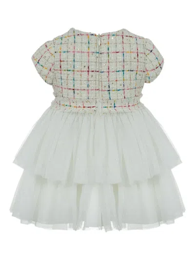 Lapin House Sequin-embellished Tweed Dress In Green