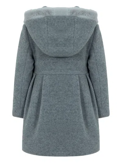 Lapin House Hooded Wool Coat In Gray