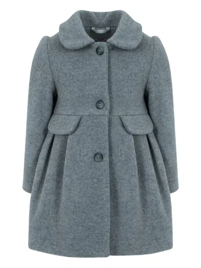 Lapin House Hooded Wool Coat In Gray