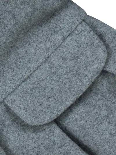 Lapin House Hooded Wool Coat In Gray