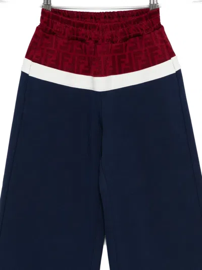 Fendi Ff-logo Panel Trousers In Multi