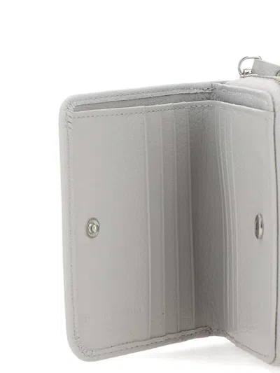Gianni Chiarini Zip-around Leather Wallet In Gray