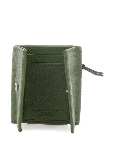Gianni Chiarini Zip-around Leather Wallet In Green