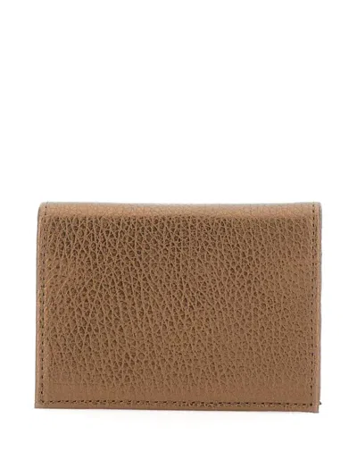 Gianni Chiarini Leather Card Holder In Neutral