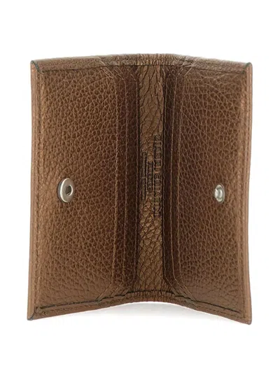 Gianni Chiarini Leather Card Holder In Neutral