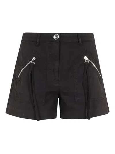 Pinko Short En Coton À Poches Zippées In Black