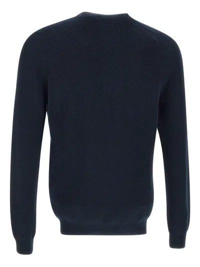 Diktat Ribbed Raglan-sleeves Sweater In Blue