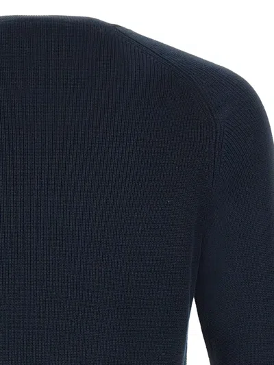 Diktat Ribbed Raglan-sleeves Sweater In Blue