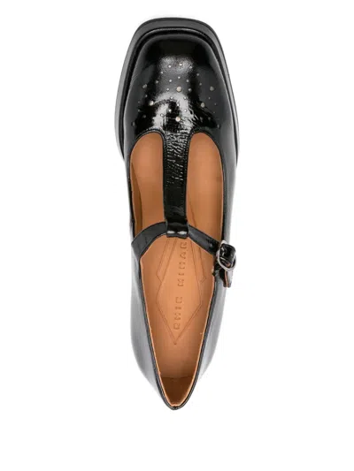 Chie Mihara 80mm T-bar Block-heel Pumps