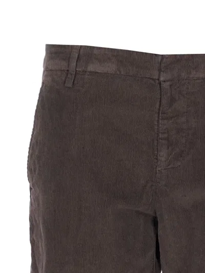 Dondup Brown Corduroy Jeans With Tailored Fit In Brown