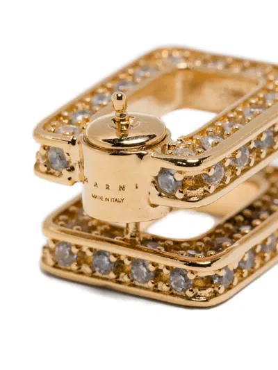 Marni Gold  White Earrings In Gold
