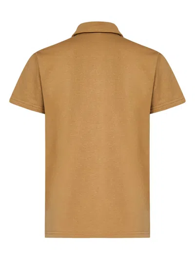 Franzese Collection Wimbledon Four-button Placket Polo Shirt In Orange