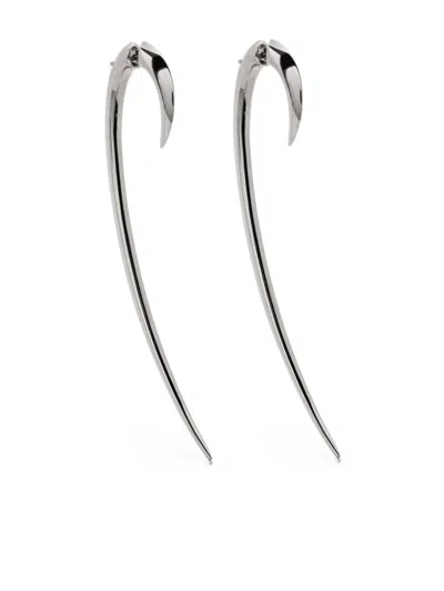 Shaun Leane Silver Large Hook Earrings In Metallic