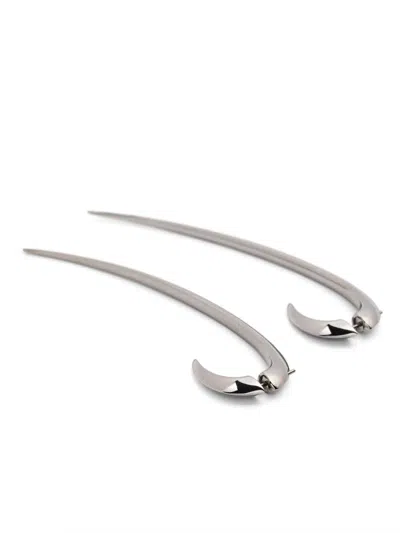 Shaun Leane Silver Large Hook Earrings In Metallic