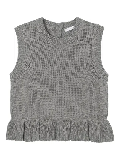 Cecilie Bahnsen Bill Ruffled Vest In Gray