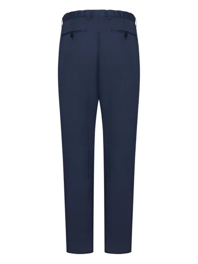 Franzese Collection Stefano De Martino Pleated Drawstring Trousers In Blue