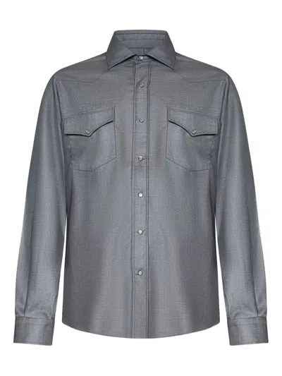Franzese Collection Franzese Napoli Gianni Agnelli Model Shirt In Blue