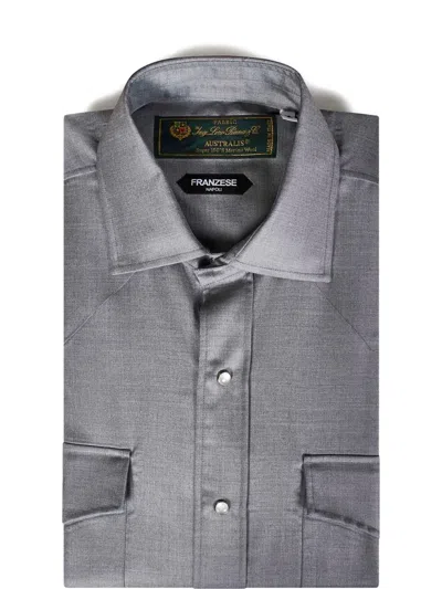 Franzese Collection Franzese Napoli Gianni Agnelli Model Shirt In Blue