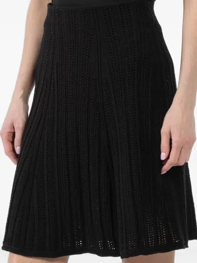 Dorothee Schumacher Textured Flared Mini Skirt In Black