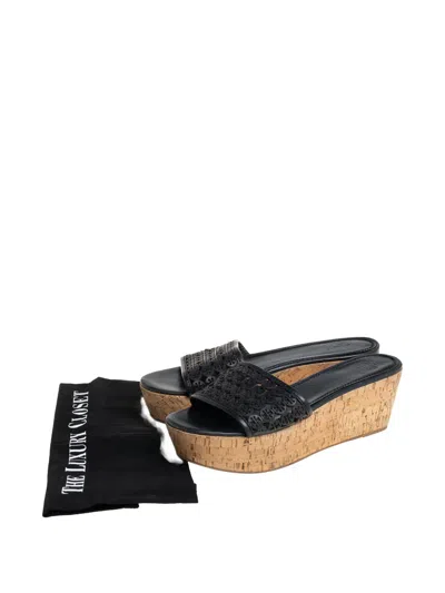 Pre-owned Tory Burch  70mm Laser-cut Platform Sandals