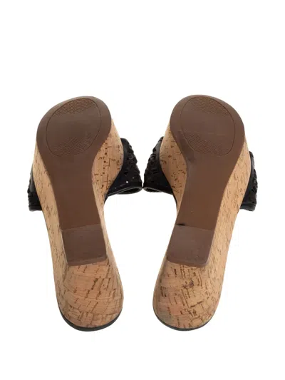 Pre-owned Tory Burch  70mm Laser-cut Platform Sandals