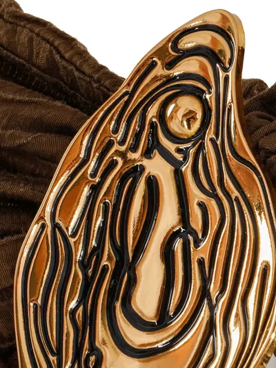 SALPHA 细褶缀饰挂脖上衣