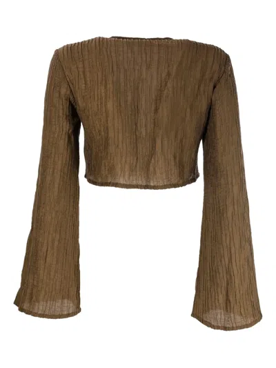 Hamoulet Hadar Bell-sleeve Embellished Blouse