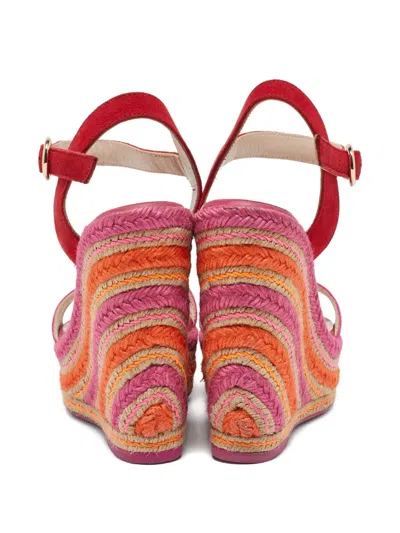 Pre-owned Sophia Webster  135mm Suede Espadrille Wedge Sandals