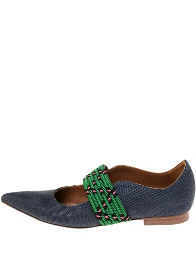 Pre-owned Malone Souliers  Braided-strap Ballet Flats