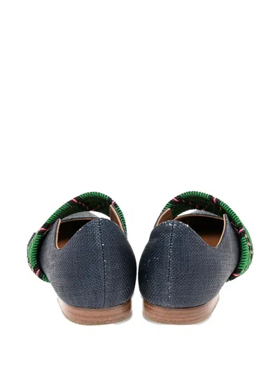 Pre-owned Malone Souliers  Braided-strap Ballet Flats