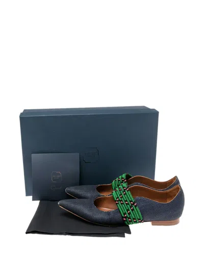 Pre-owned Malone Souliers  Braided-strap Ballet Flats