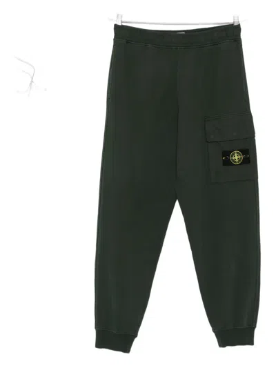 Stone Island Patch-pocket Track Pants In Green