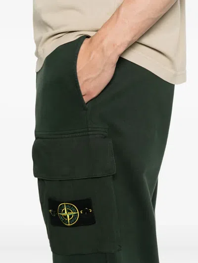 Stone Island Patch-pocket Track Pants In Green