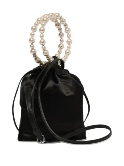 Moschino Pearl-embellished Drawstring Tote Bag