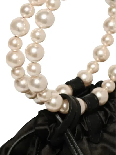 Moschino Pearl-embellished Drawstring Tote Bag
