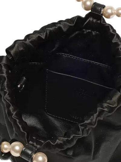 Moschino Pearl-embellished Drawstring Tote Bag