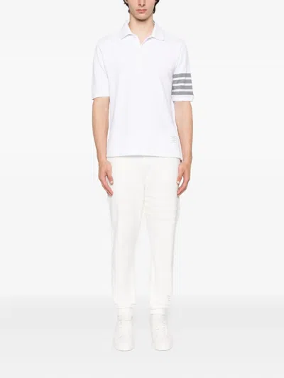 Thom Browne Four-stripe Cotton Polo Shirt