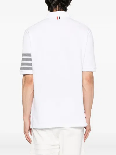 Thom Browne Four-stripe Cotton Polo Shirt