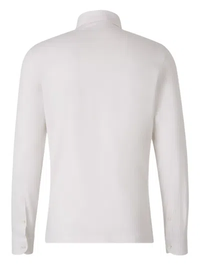 Gran Sasso Buttoned-cuffs Long-sleeves Polo Shirt In White