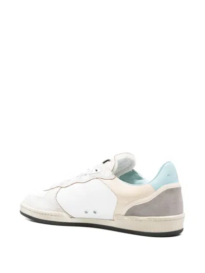 Philippe Model Veau Crackle Blanc Ciel Sneakers In White