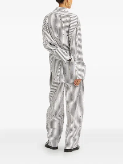 Rotate Birger Christensen Stripe-pattern Shirt In Gray