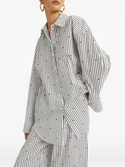 Rotate Birger Christensen Stripe-pattern Shirt In Gray