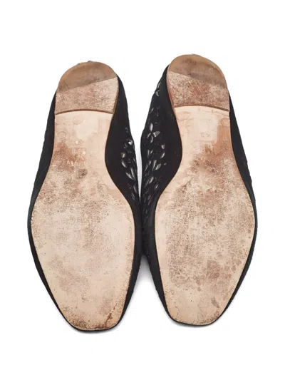 Pre-owned Carolina Herrera Vintage  Flower Cut-out Ballet Flats