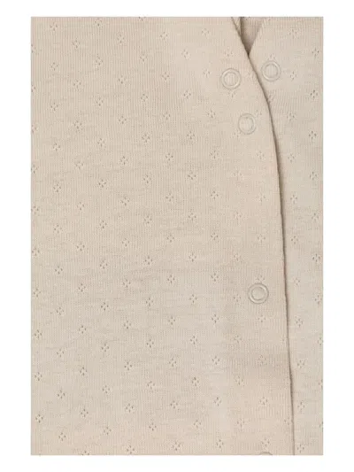 Bonpoint Embroidered-collar Cotton Romper In Brown