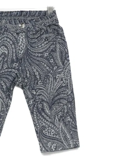 Etro Paisley-print Trousers In Gray