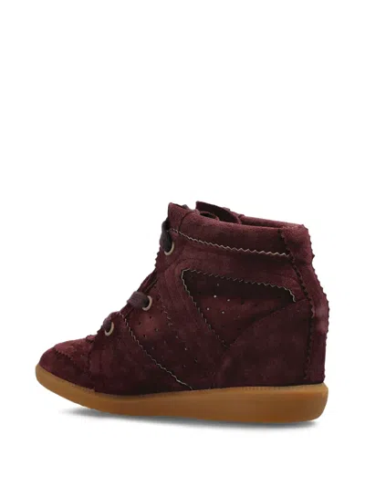 Isabel Marant 50mm Bobby Lace-up Suede Wedge Sneakers