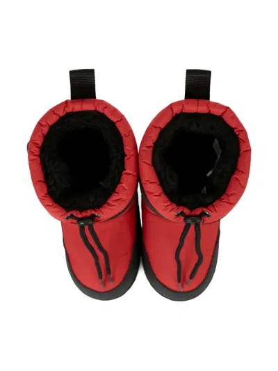 Moschino Teddy-motif Snow Boots In Red