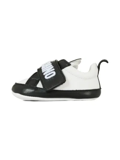 Moschino Teddy-motif Logo-strap Sneakers In White