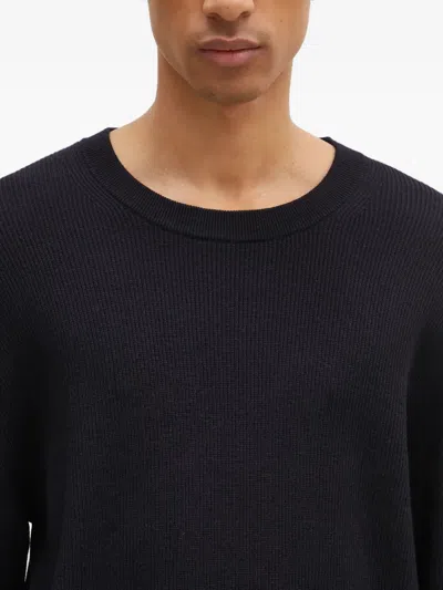 Paul Smith Ribbed-knit Crew-neck Sweater In Black