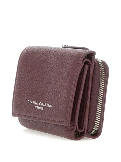 Gianni Chiarini Zip-around Leather Wallet In Burgundy